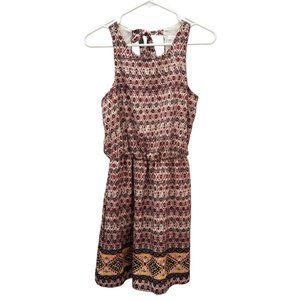 Xhiliration Aztec print sleeveless summer dress